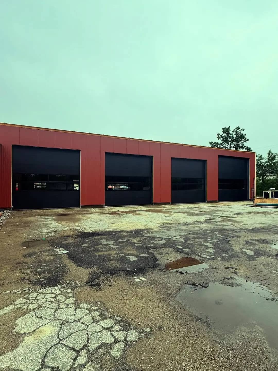 Commercial rolling steel door installation